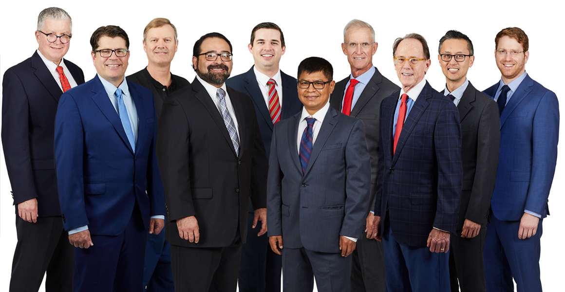 Members of the Aortic Center team stand next to each other for a group photo